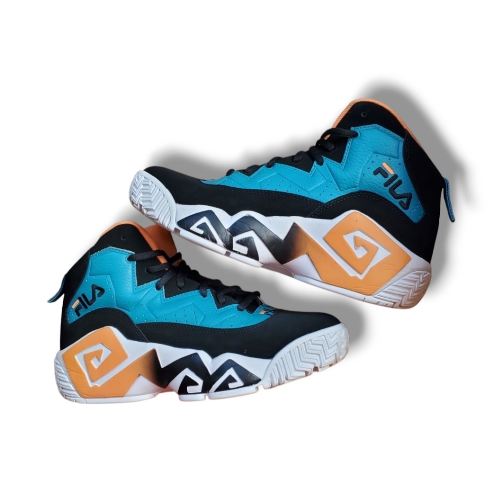 FILA MB Biscay Bay Teal Muskmelon Jamal Mashburn Detroit Pistons Basketball Shoe